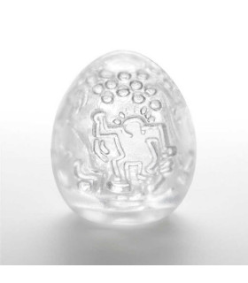 Мастурбатор Tenga Keith Haring Egg Dance, прозрачный - No Taboo