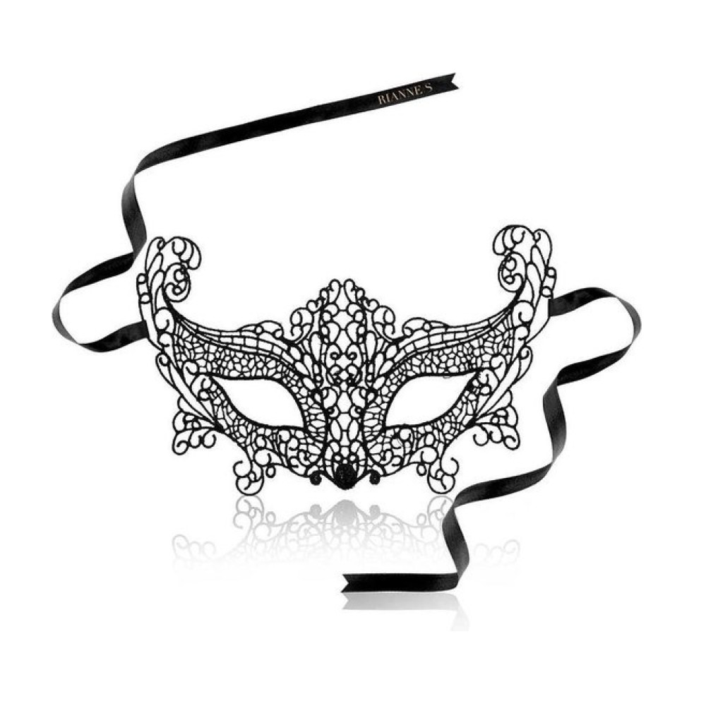 Маска на глаза Rianne S Brigitte, кружевная, черная, one size, фото №0 — секс шоп Украина, NO TABOO