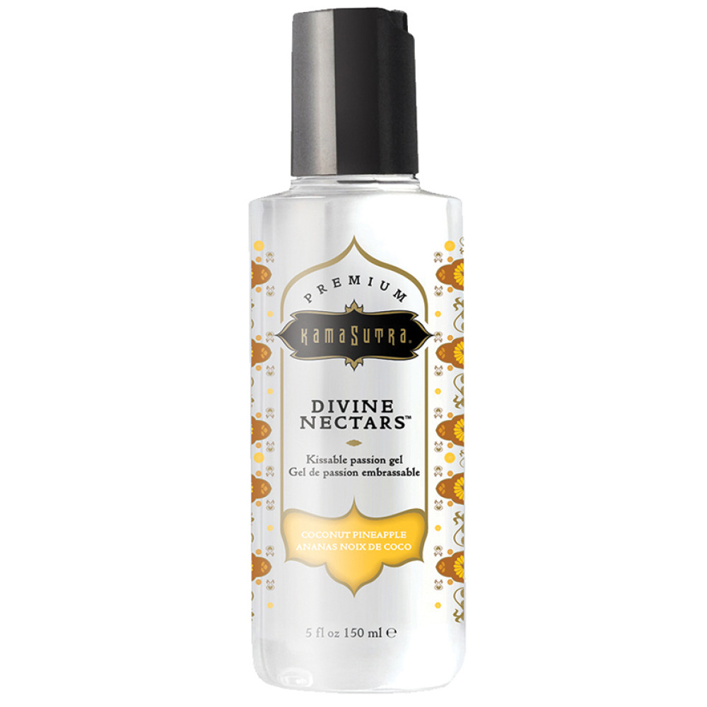 Лубрикант съедобный Kama Sutra Divine Nectars, 150 мл, на водной основе, с ароматом и вкусом ананаса и кокоса, фото №0 — секс шоп Украина, NO TABOO