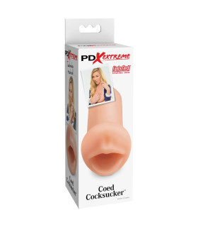 Мастурбатор-рот Pipedream PDX Extreme киберкожа, бежевый, 12.5 х 4.2 см - No Taboo