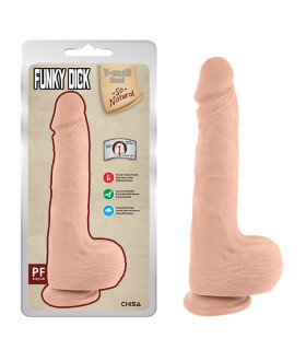 Фаллоимитатор реалистичный Chisa Fanky Dick на присоске, бежевый, 25.5 х 4.4 см - No Taboo