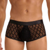 Трусы мужские Star Night Sheer Boxer, с сеточкой, черные, S, фото №1 — секс шоп Украина, NO TABOO