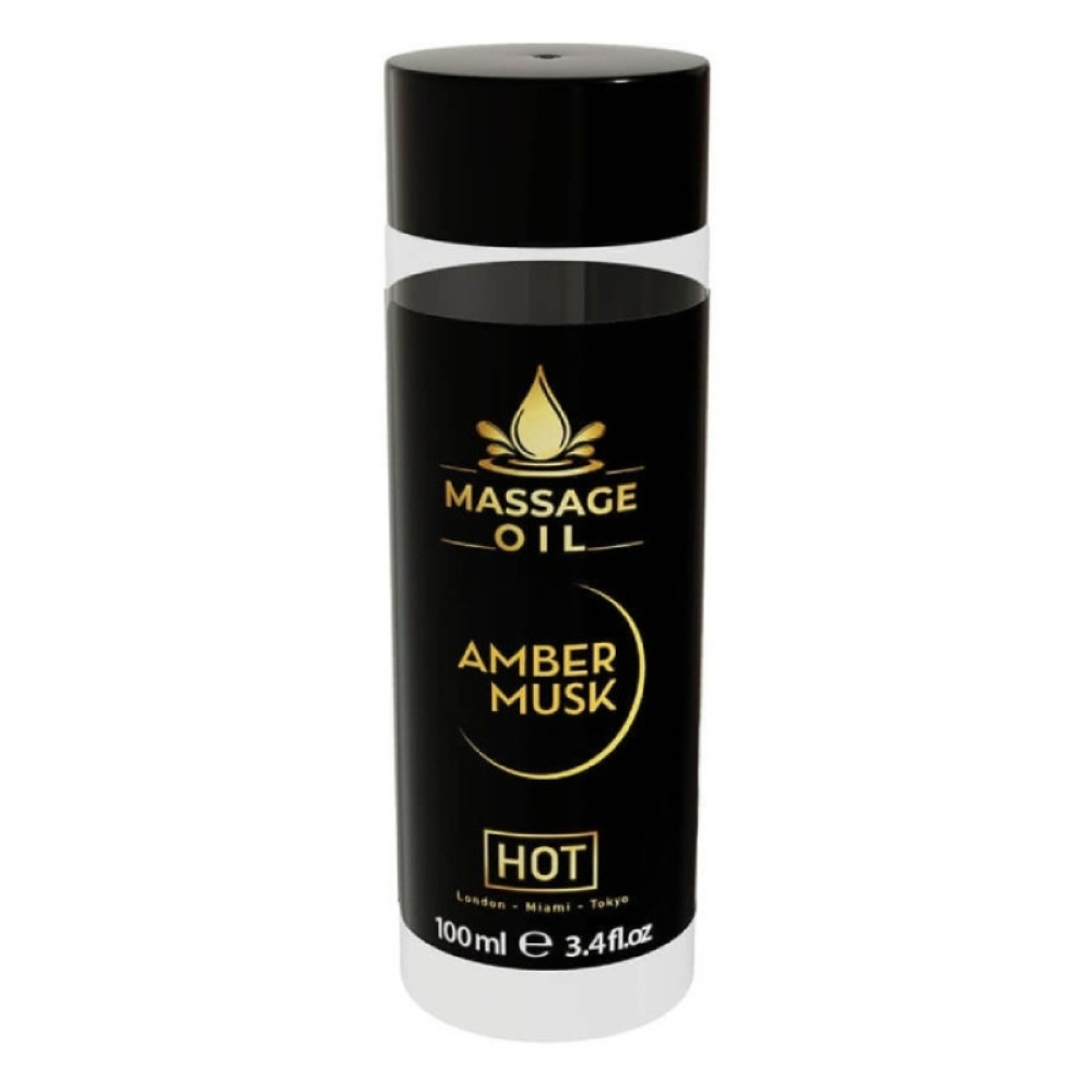 Масажна олійка HOT Massage Oil Amber Musk з ароматом бурштинового мускусу, 100 мл, фото №0 — секс шоп Україна, NO TABOO