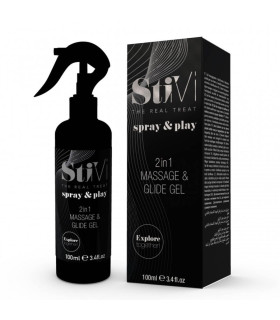 Лубрикант и массажный гель HOT StiVi Spray&Play 2в1, 100 мл - No Taboo