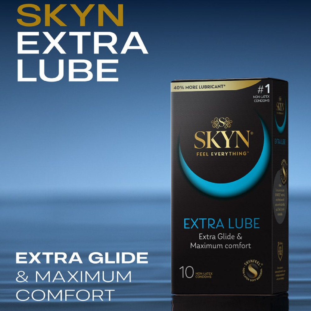 Презервативы безлатексные SKYN Extra Lube, с дополнительной смазкой, 10 шт, фото №2 — секс шоп Украина, NO TABOO