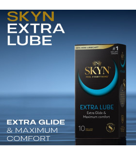 Презервативы безлатексные SKYN Extra Lube, с дополнительной смазкой, 10 шт - No Taboo