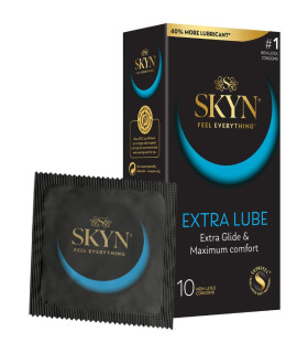 Презервативы безлатексные SKYN Extra Lube, с дополнительной смазкой, 10 шт - No Taboo