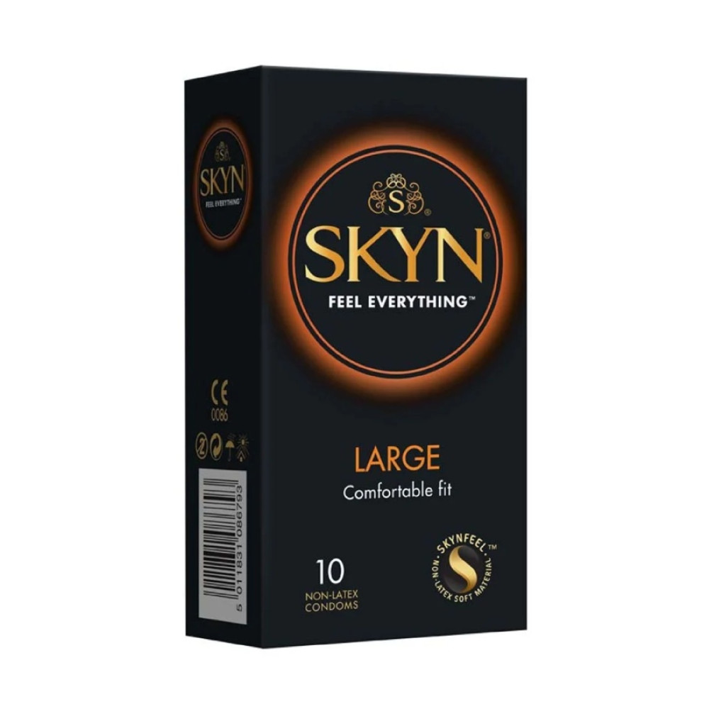 Презервативи безлатексні SKYN Large, великого розміру, 10 шт, фото №0 — секс шоп Україна, NO TABOO