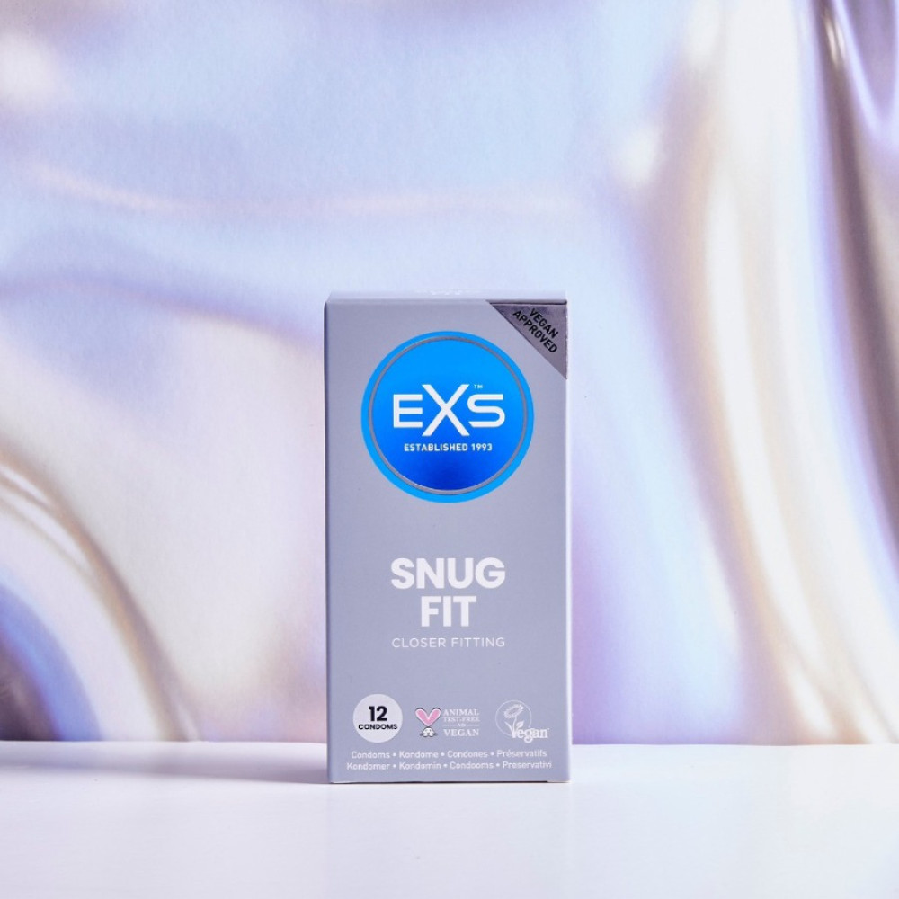 Презервативы плотно прилегающие EXS Snug Fit, латексные, 12 шт, фото №3 — секс шоп Украина, NO TABOO