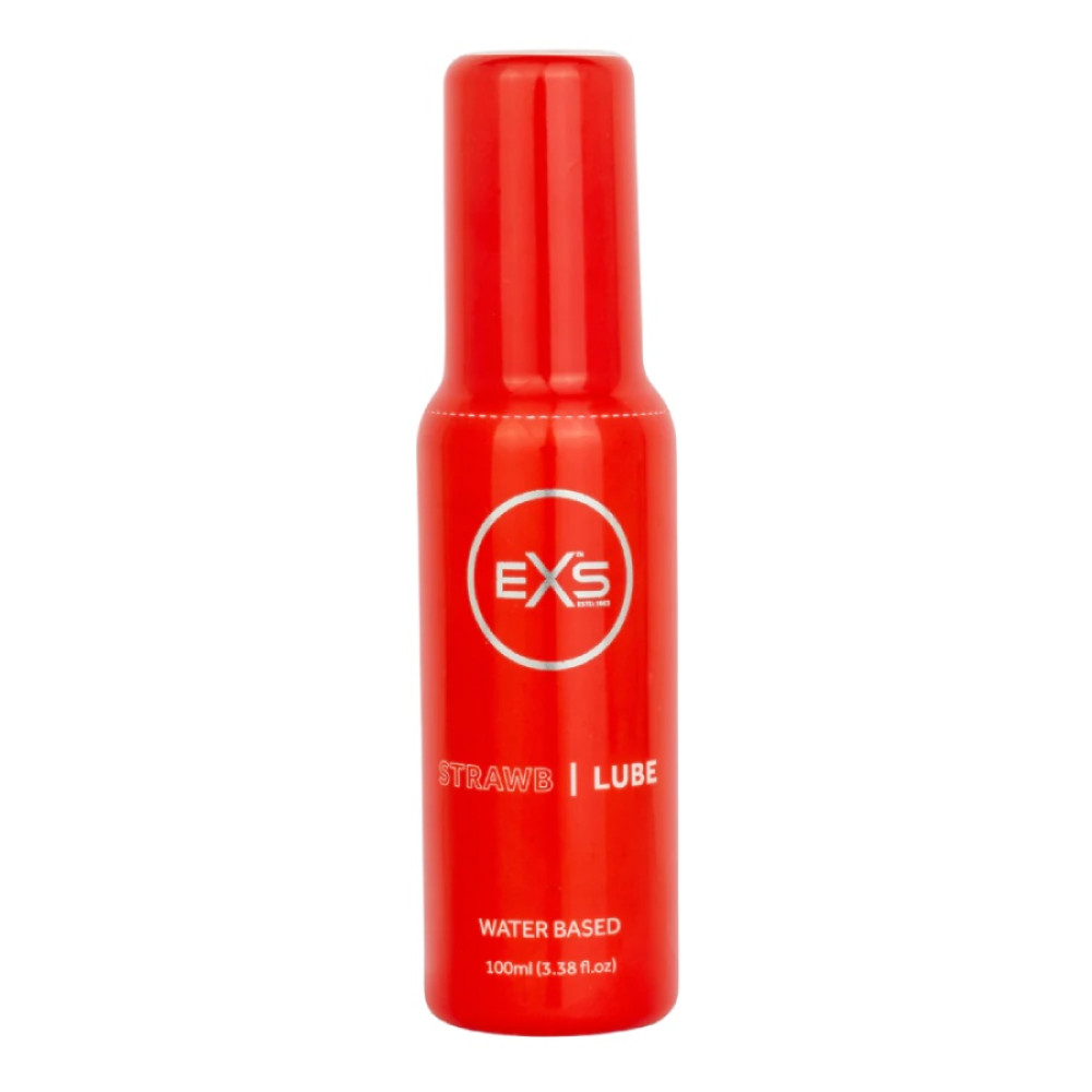 Лубрикант на водной основе EXS Strawberry, с ароматом клубники, 100 мл, фото №5 — секс шоп Украина, NO TABOO