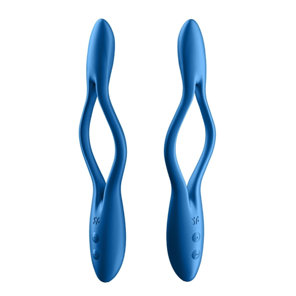 Вибратор универсальный Satisfyer Elastic Game, голубой, 19.9 х 3.1 см фото №8 — секс игрушки: Украина, NO TABOO