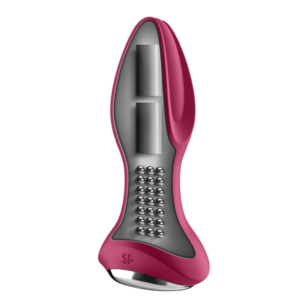 Анальный вибратор Satisfyer Rotator Plug 2+ с приложением и ротацией, бордовый, 13.5 х 5.5 см фото №4 — секс игрушки: Украина, NO TABOO