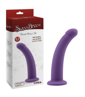 Насадка для страпона Chisa Bend Over L, фиолетовая, 17.8 х 3.8 см - No Taboo