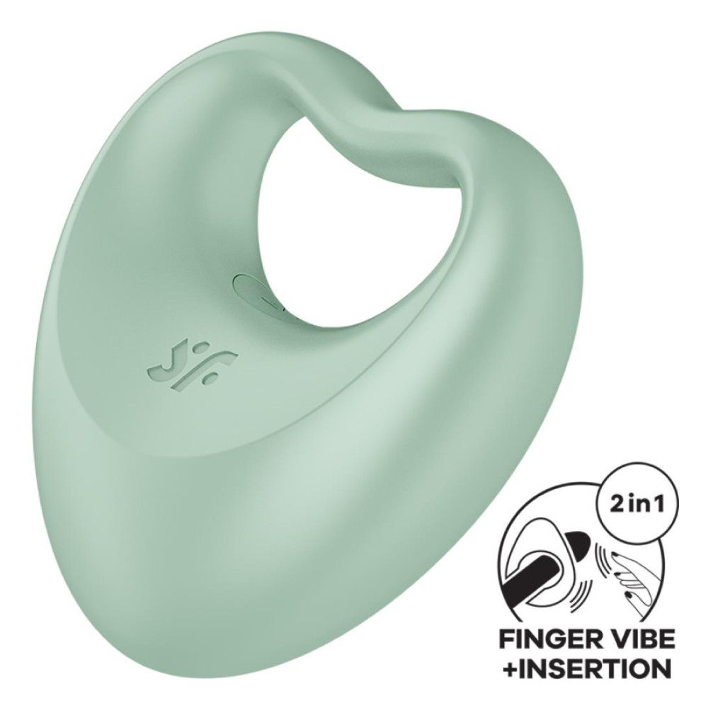 Эрекционное виброкольцо Satisfyer Perfect Pair 3 в форме сердца, зелёное, 6.7 x 6.3 см фото №3 — секс игрушки: Украина, NO TABOO