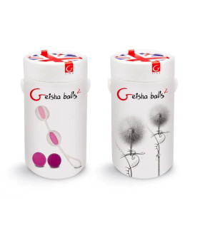 Шарики Gvibe Geisha Balls 2 для тренировки интимных мышц, розовые, 17 х 3 см - No Taboo