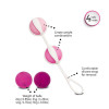 Шарики Gvibe Geisha Balls 2 для тренировки интимных мышц, розовые, 17 х 3 см фото №3 — секс игрушки: Украина, NO TABOO