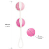 Шарики Gvibe Geisha Balls 2 для тренировки интимных мышц, розовые, 17 х 3 см фото №5 — секс игрушки: Украина, NO TABOO
