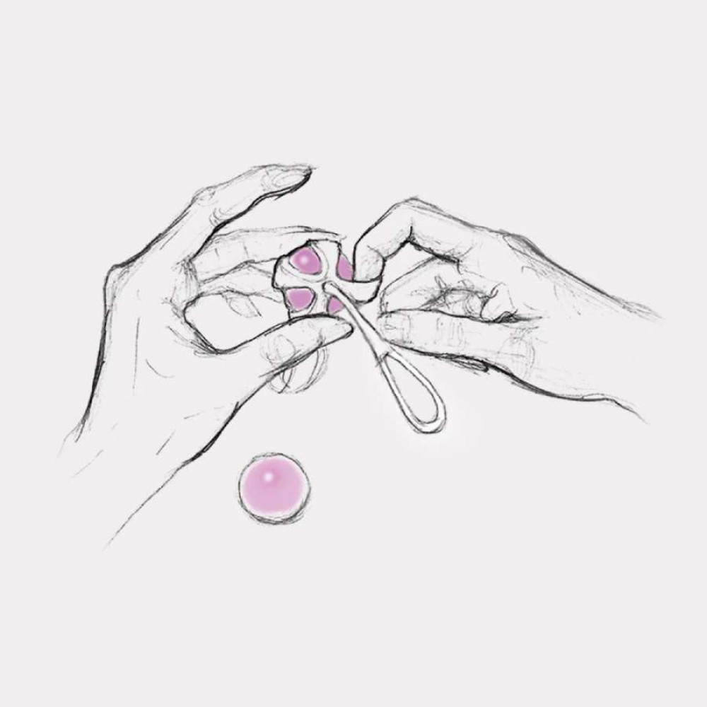 Шарики Gvibe Geisha Balls 2 для тренировки интимных мышц, розовые, 17 х 3 см фото №10 — секс игрушки: Украина, NO TABOO