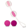 Шарики Gvibe Geisha Balls 2 для тренировки интимных мышц, розовые, 17 х 3 см фото №1 — секс игрушки: Украина, NO TABOO