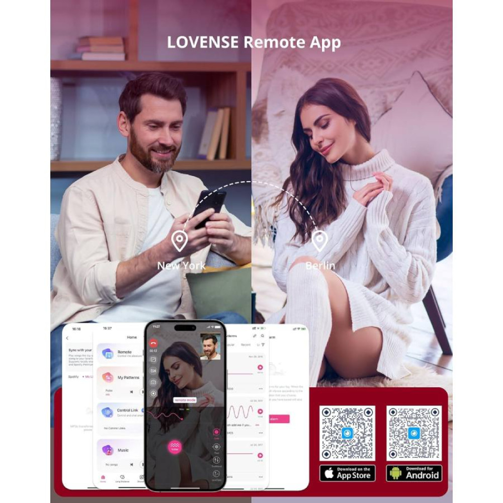 Виброяйцо Lovense Vulse с управлением через приложение, красное 20.3 х 3.6 см фото №6 — секс игрушки: Украина, NO TABOO