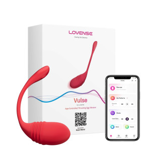 Виброяйцо Lovense Vulse с управлением через приложение, красное 20.3 х 3.6 см - No Taboo
