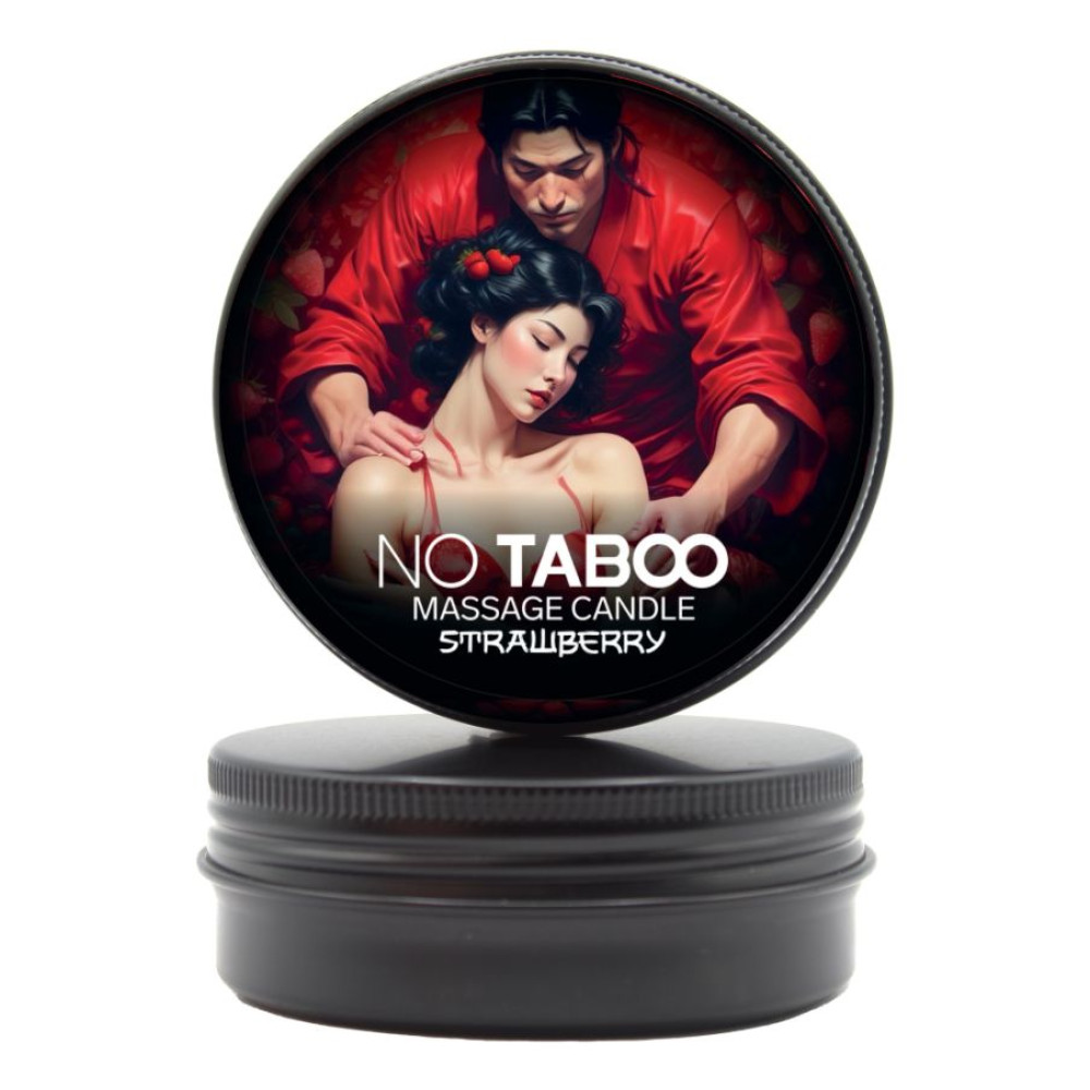 Масажна свічка NO TABOO, 30 мл, Strawberry з ароматом полуниці і шампанського, фото №0 — секс шоп Україна, NO TABOO