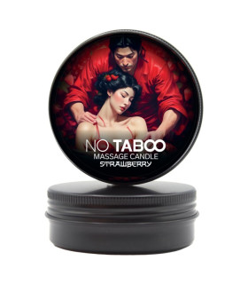 Масажна свічка NO TABOO, 30 мл, Strawberry з ароматом полуниці і шампанського - No Taboo