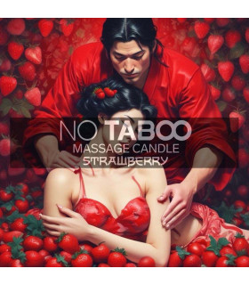 Масажна свічка NO TABOO, 30 мл, Strawberry з ароматом полуниці і шампанського - No Taboo