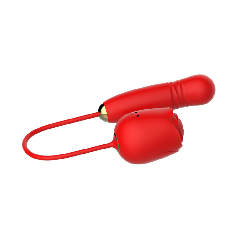 Вакуумный стимулятор клитора в форме розы Every Night Toys с вибратором с фрикциями, красный фото №8 — секс игрушки: Украина, NO TABOO