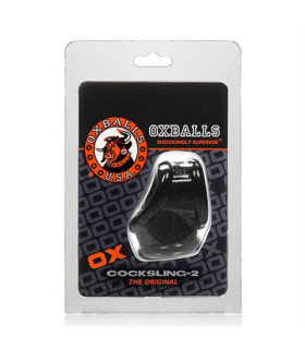 Эрекционное кольцо на член Oxballs Cocksling-2 черное, 2.5 х 2.5 см - No Taboo