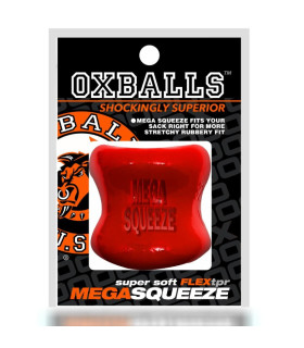 Насадка на мошонку Oxballs Mega-Squeeze красная, 6 х 5 см - No Taboo