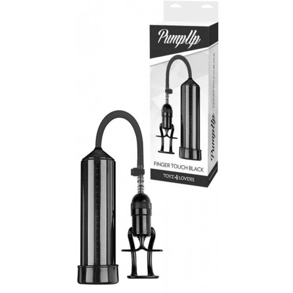 Вакуумная помпа мужская Toyz4lovers Finger Touch механическая, черная, 23 х 6 см фото №0 — секс игрушки: Украина, NO TABOO