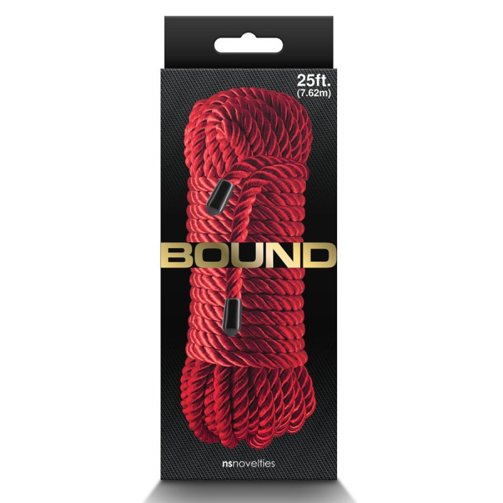 Веревка для связывания NS Novelties Bound, красная 7.62 м, 5 мм, фото №0 — секс шоп Украина, NO TABOO