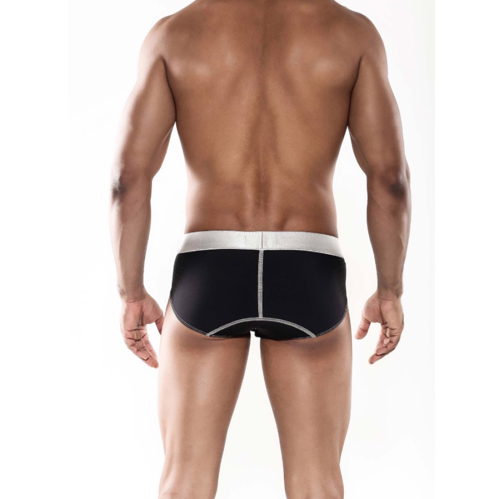 Мужские трусы MaleBasics Microfiber Brief черные, S, фото №2 — секс шоп Украина, NO TABOO