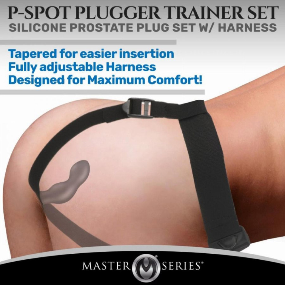 Набор для стимуляции простаты P-Spot Plugger Trainer Set, черный фото №6 — секс игрушки: Украина, NO TABOO