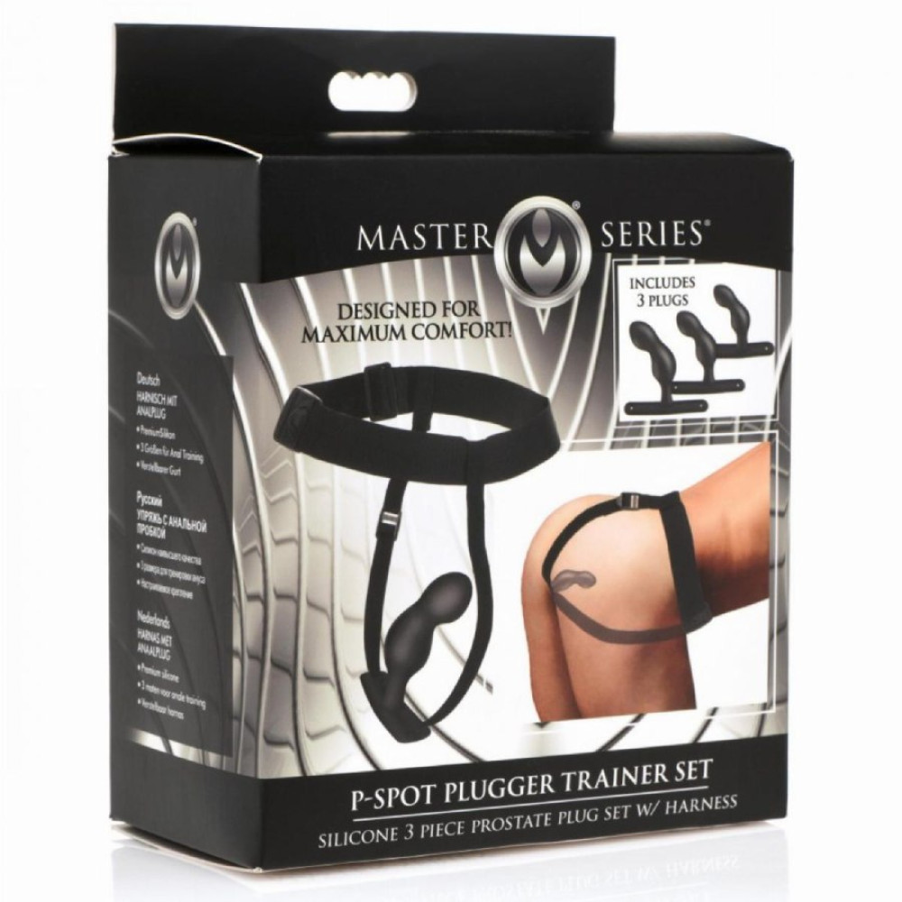 Набор для стимуляции простаты P-Spot Plugger Trainer Set, черный фото №2 — секс игрушки: Украина, NO TABOO