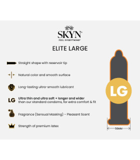Презерватив SKYN Elite Large, 1 шт, безлатексный (полизопрен) - No Taboo