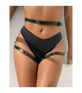 Портупея на талию и бедра Star Night черная, one size - No Taboo