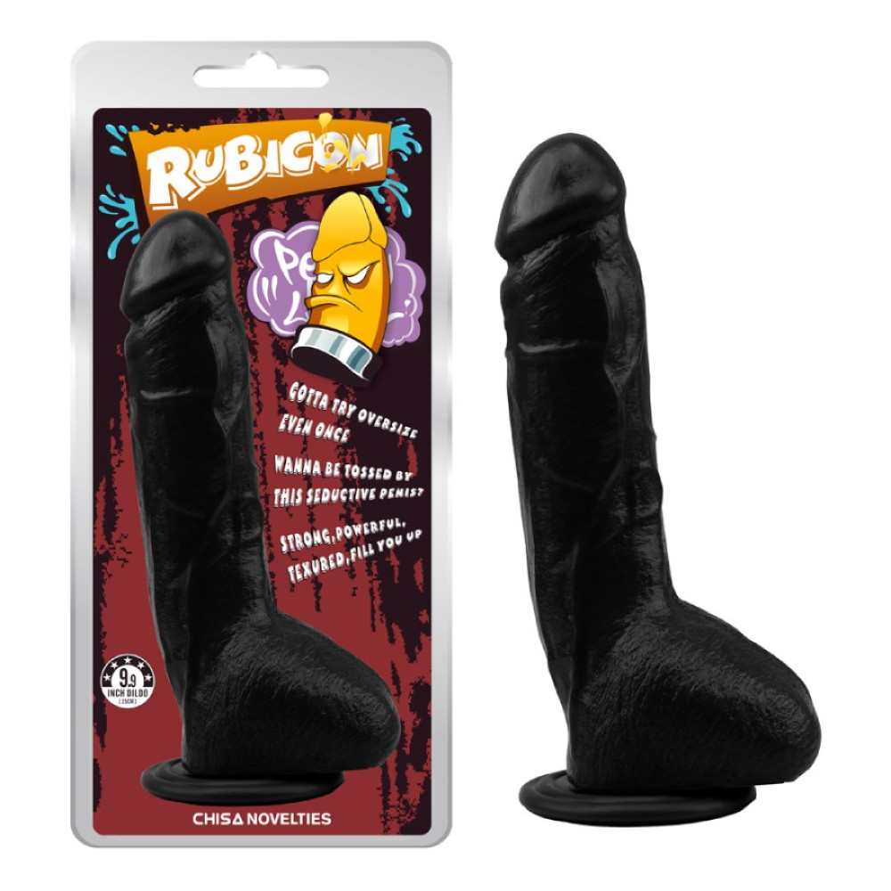 Фаллоимитатор с мошонкой Chisa Rubicon на присоске черный, 23 х 4.5 см фото №0 — секс игрушки: Украина, NO TABOO
