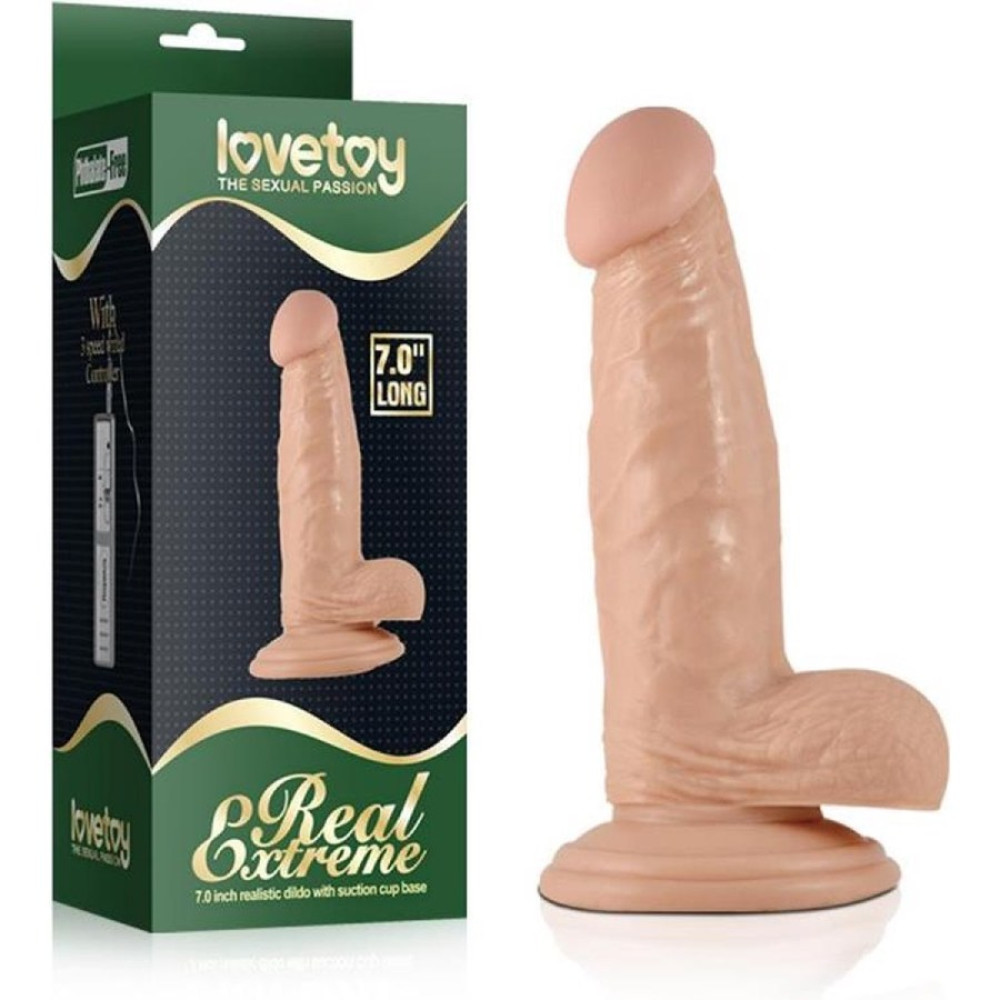 Фаллоимитатор с мошонкой Lovetoy Real Extreme на присоске бежевый, 16.5 х 4 см фото №0 — секс игрушки: Украина, NO TABOO