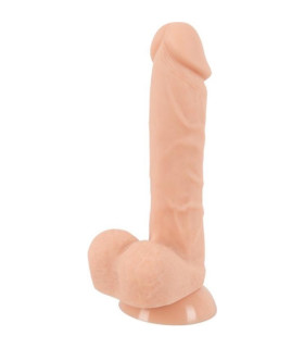 Фаллоимитатор с мошонкой Lovetoy Real Extreme на присоске бежевый, 16.5 х 4 см - No Taboo