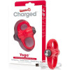 Двойное эрекционное виброкольцо Charged Yoga красное, 19 х 4.5 см фото №2 — секс игрушки: Украина, NO TABOO
