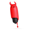 Мини-вибратор вибропуля с насадкой Crushios O-Pet Devil красного цвета, 9.2 х 2.5 см фото №3 — секс игрушки: Украина, NO TABOO