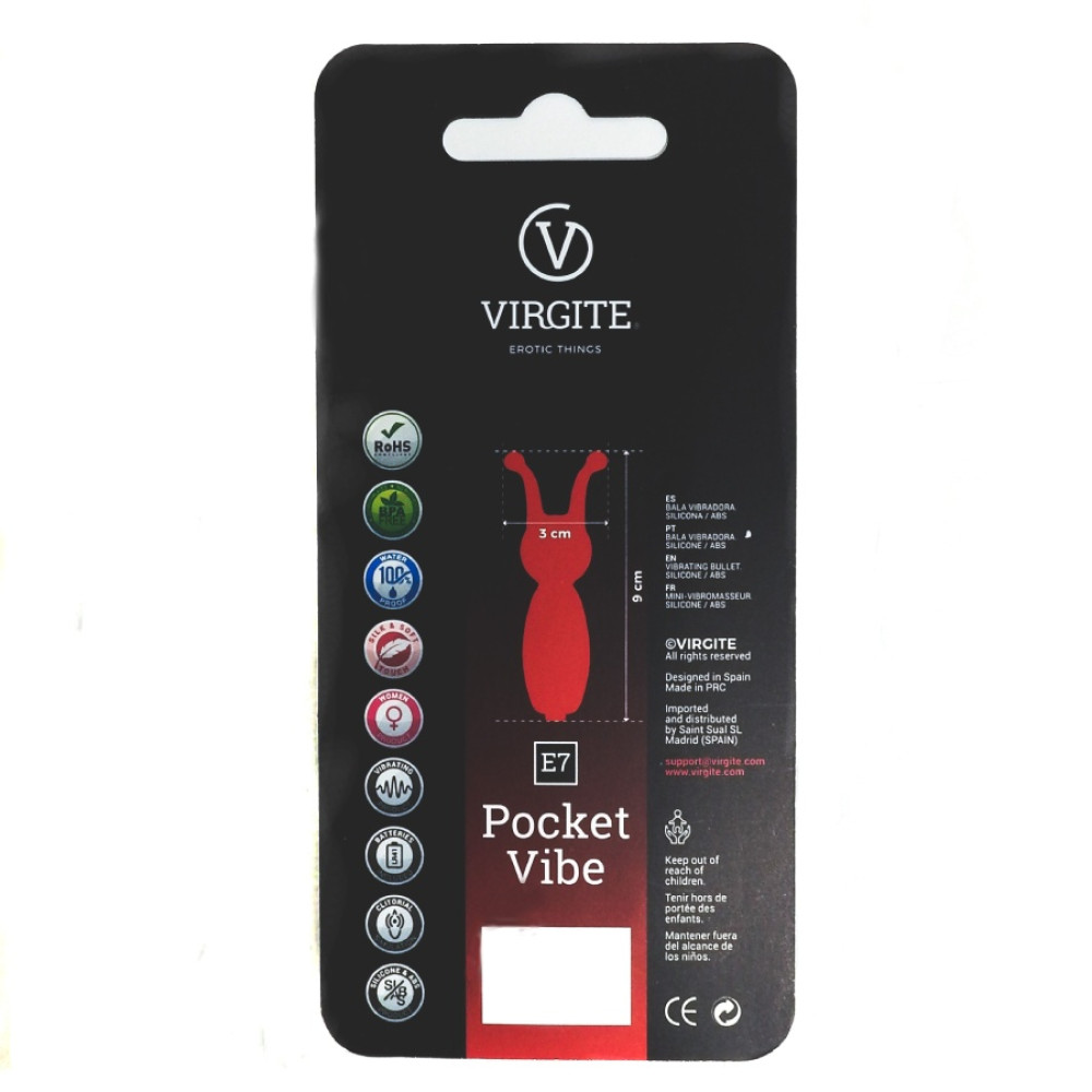 Мини-вибратор для клитора Pocket Vibe, черный, 9 х 3 см фото №2 — секс игрушки: Украина, NO TABOO