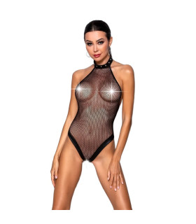 Боди в сеточку Passion Moonlight, с интимным вырезом, S/M - No Taboo