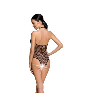 Боди эротичное с интимным вырезом One Size BS087 Passion, черное - No Taboo
