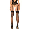 Чулки Obsessive S823 stockings, черные, One size, фото №2 — секс шоп Украина, NO TABOO