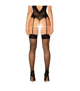 Панчохи Obsessive S823 stockings, чорні, One size - No Taboo