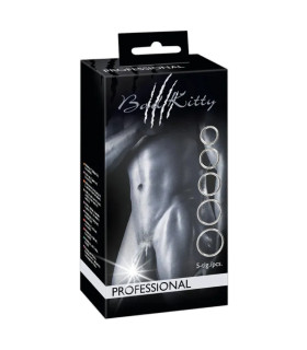 Набор эрекционных колец Bad Kitty Metall-Ringe, 5 шт, металл - No Taboo