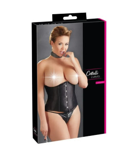 Корсет Orion с открытой зоной декольте, черный, 4XL - No Taboo